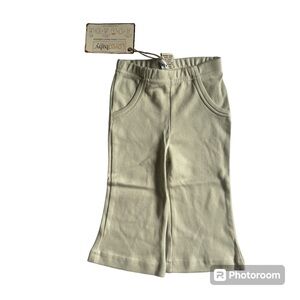 L’ovedbaby lounge pants in neutral tan, NWT, size 6-9 months